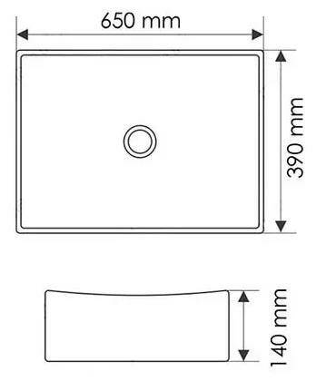 Раковина MELANA MLN-7235 накладная белая