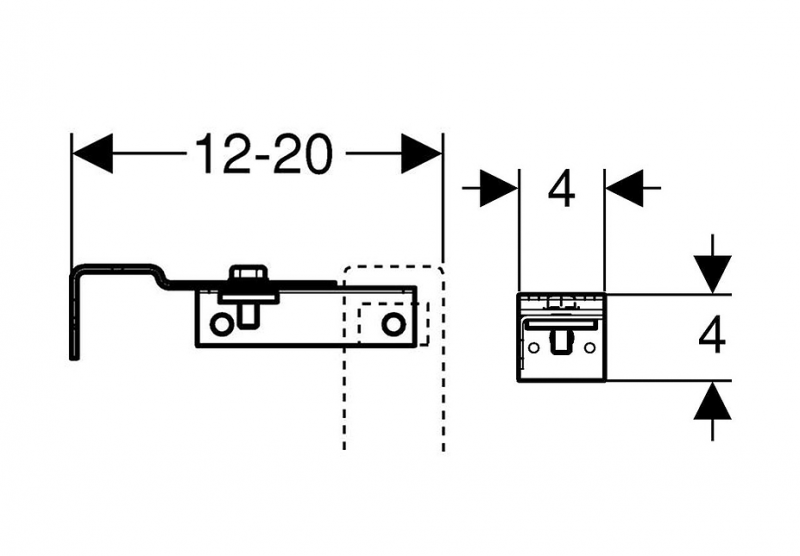 Крепления(комплект) к стене Geberit Duofix для отдельного монтажа (2 шт.) 111.839.00.1