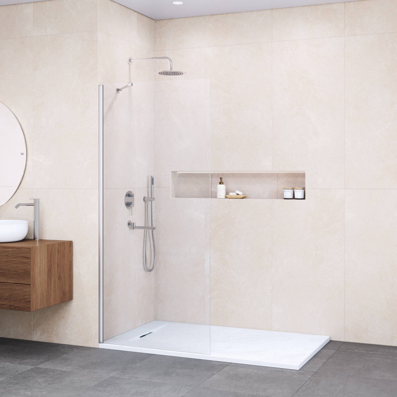 Душевая перегородка 60*195 RGW WA-102 Хром/Прозрачное/6 мм(590-605) (Easy 351010206-11