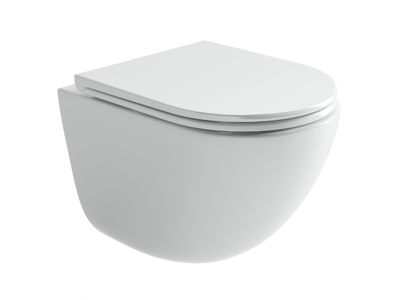 Унитаз подвесной CN4008T Vogue Торнадо безободковый, с ультратонким сиденьем с микролифтом и функцие