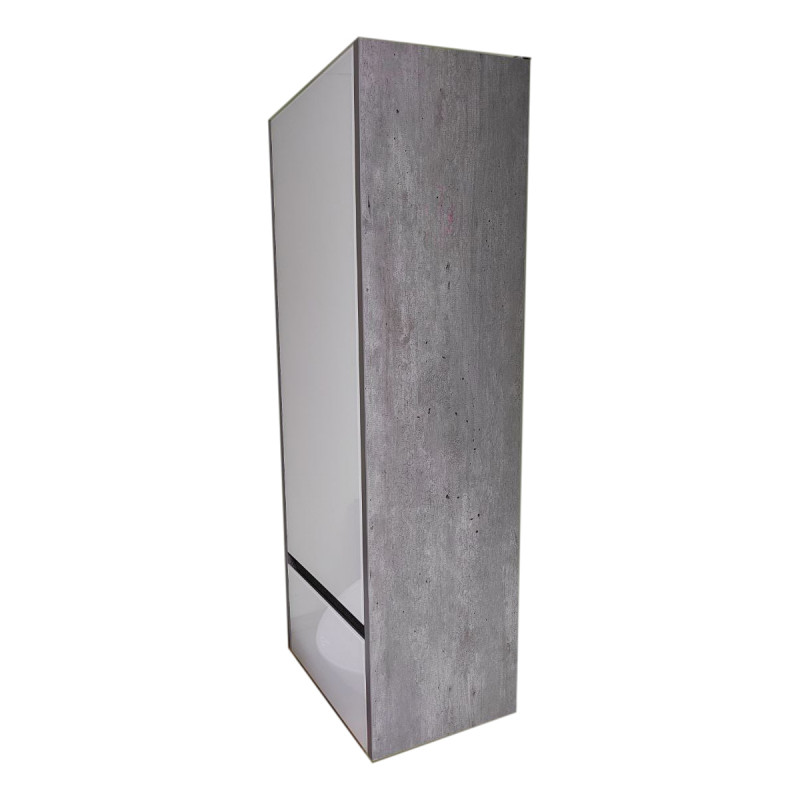 Пенал Монако подвесная 36см 1 ящ. PLUS Бетон/Белый Лакобель