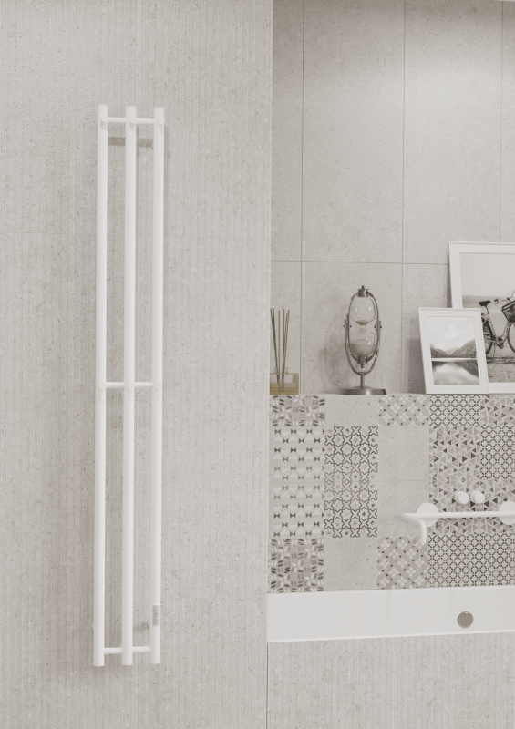 Полотенцесушитель ДВИН X-3 neo 140/12 Электрический (диммер (круг) Белый)