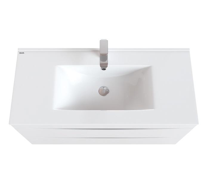 Тумба с умывальником, напольная, 100 см, белая, Cloud, IDDIS, CLO10WFi95K