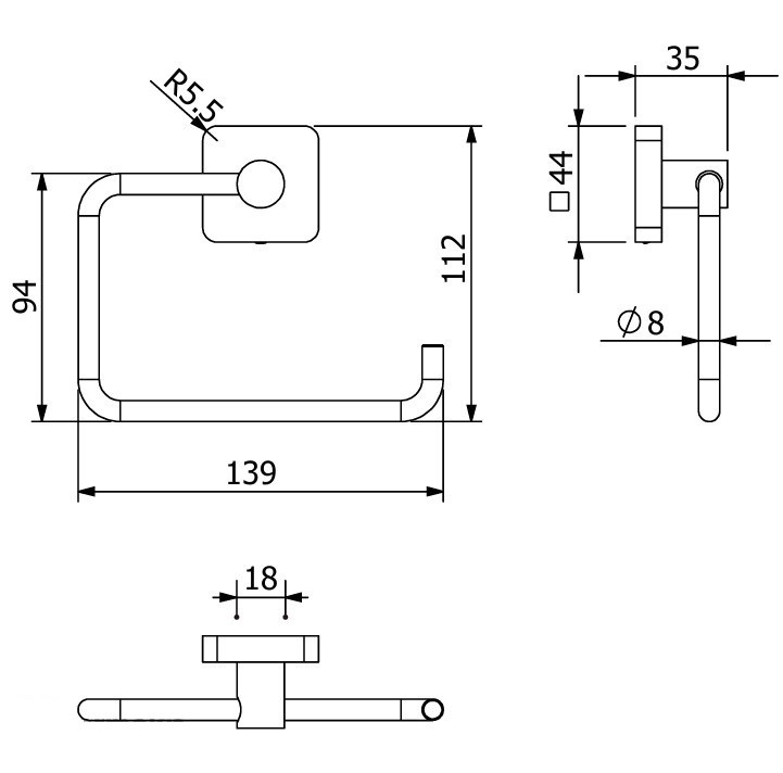 Держатель для туалетной бумаги подвесной KLUDI VELA S 25982N0 (брашированное золото)