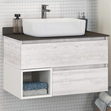 COMFORTY. Тумба "Прага-75" дуб белый под раковину COMFORTY T-Y9378 *