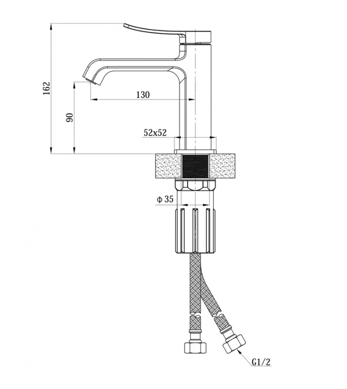 Смеситель для умывальника SPLENKA хром S31.10