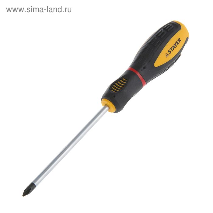 Отвертка STAYER "PROFI" PH1x100мм, двухкомп рукоятка, намагниченная, Cr-Mo