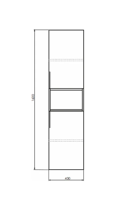 Пенал COMFORTY Франкфурт 40 дуб шоколадно-коричневый