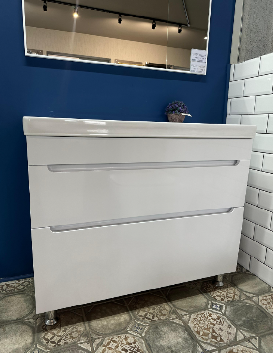 Тумба для умывальника напольная "СОЛО 80" 2 ящика (под умыв. Alias)