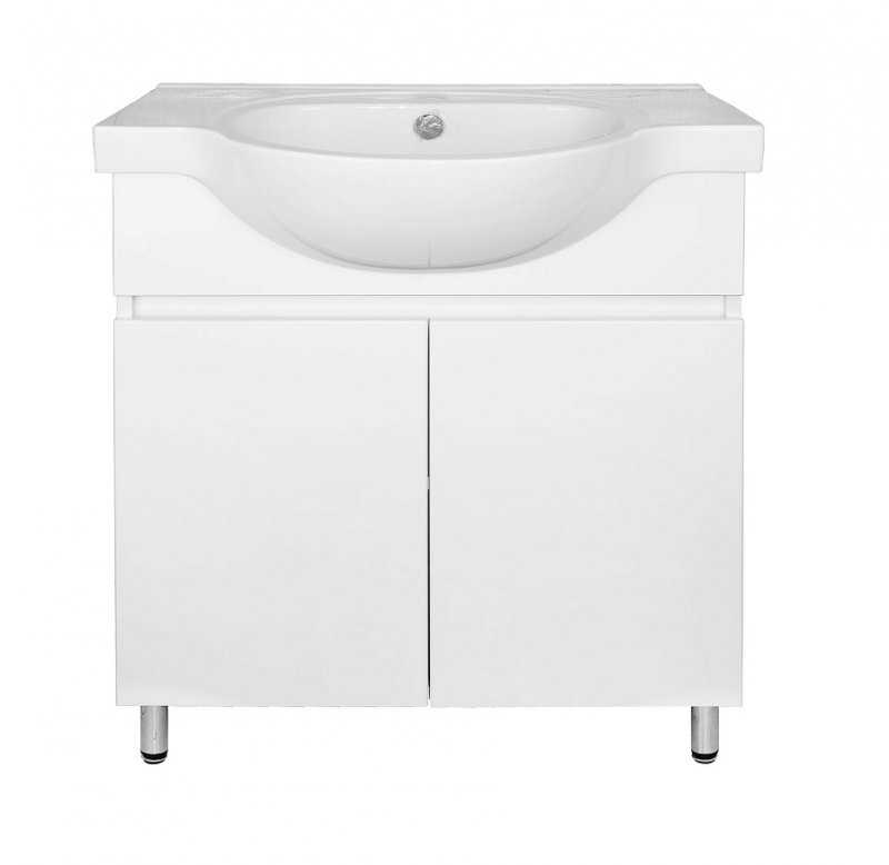 Тумба Loranto Ирис 70Н напольная, с раковиной Teo 70, белый (CS00093566)