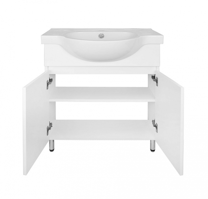 Тумба Loranto Ирис 70Н напольная, с раковиной Teo 70, белый (CS00093566)