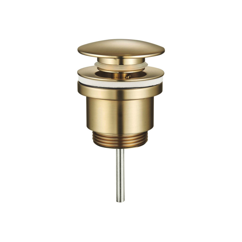 Донный клапан, без перелива, золотой сатин RS31G "ROSE"