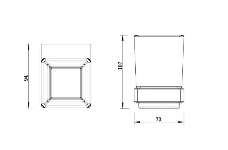 Стакан подвесной WHITECROSS Cubo CU2430GL (золото)