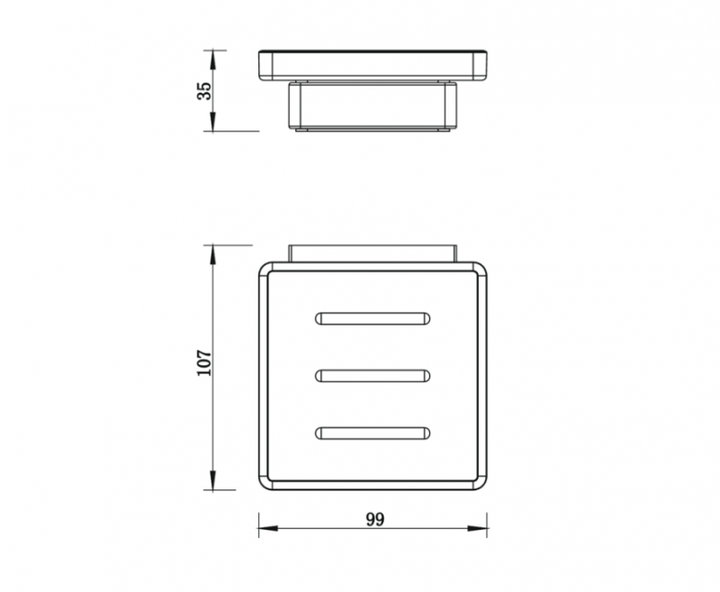 Мыльница подвесная WHITECROSS Cubo CU2420BL (черный мат)